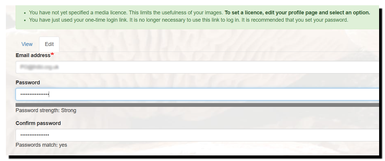 Enter new password